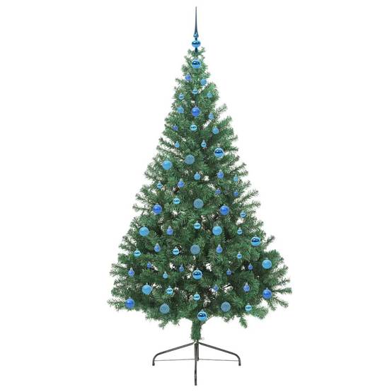 Sapin de Noël | Arbre de Noël artificiel pré-éclairé Vert 210 cm PVC Maison Chic - Image 4