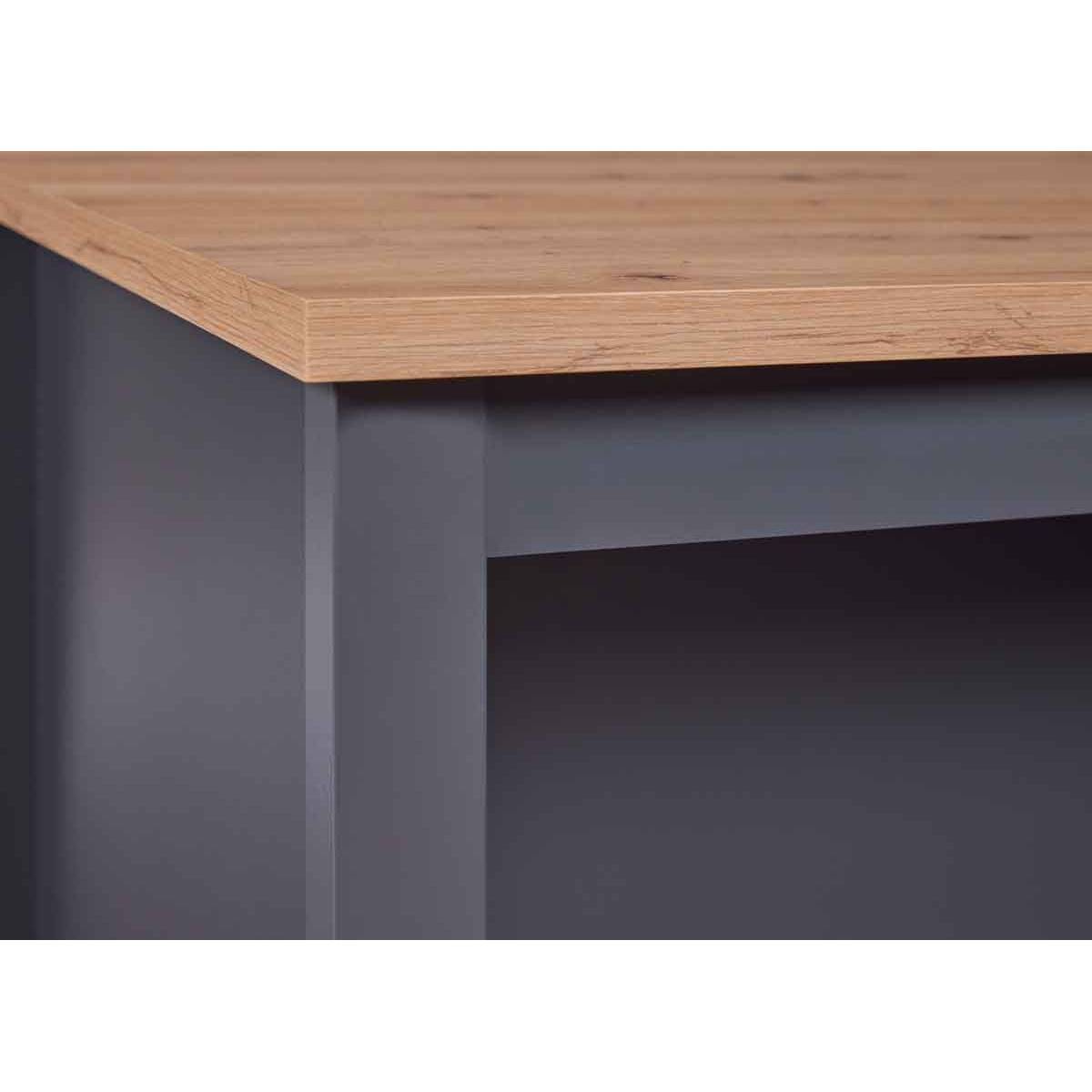 Ilot de Cuisine "Melina" 124cm Anthracite & Chêne - Image 10