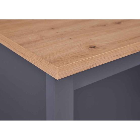 Ilot de Cuisine "Melina" 124cm Anthracite & Chêne - Image 9