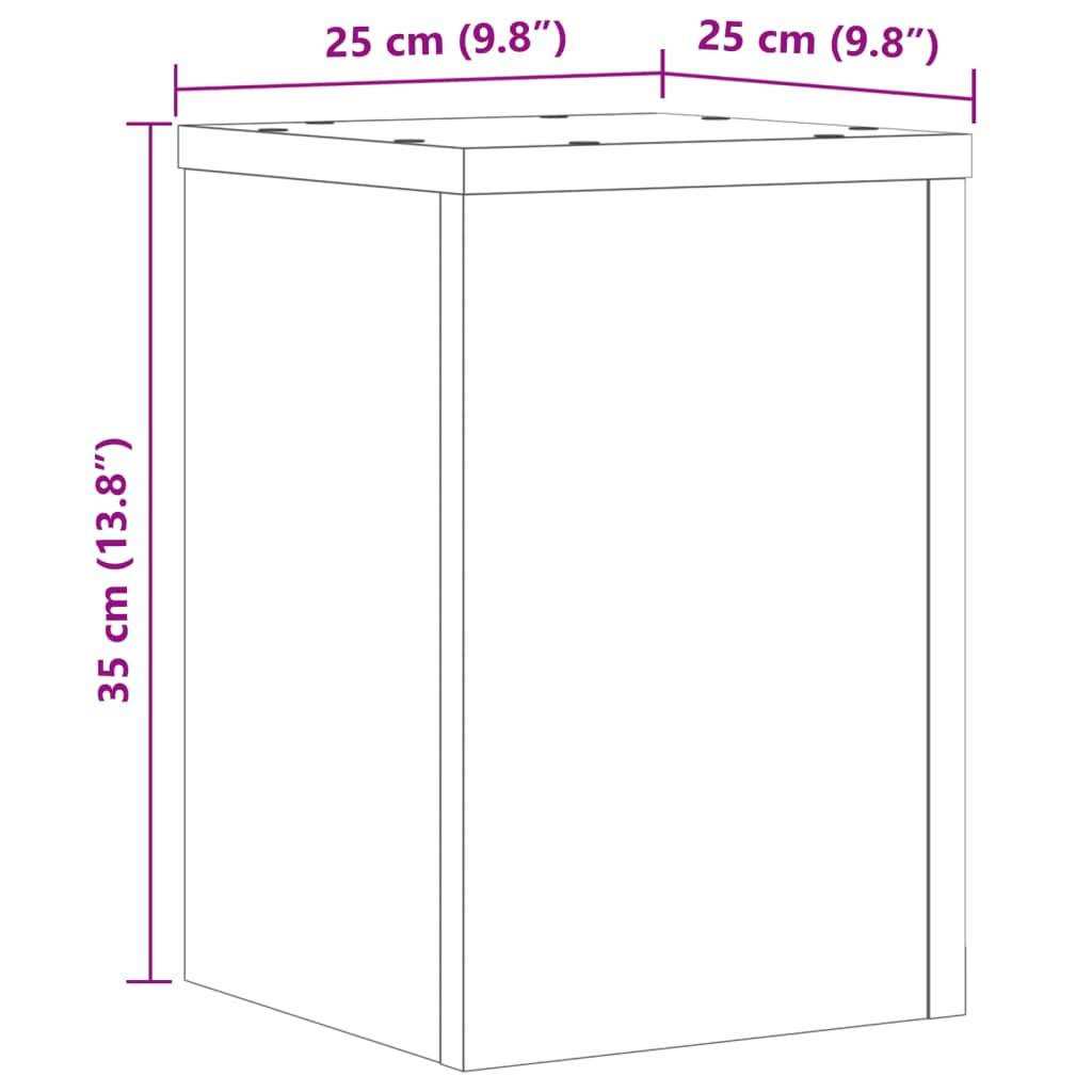 Vidaxl - Supports pour plantes 2 pcs blanc 25x25x35 cm bois d'ingénierie vidaXL 852906 - Image 3