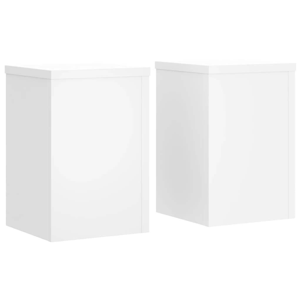 Vidaxl - Supports pour plantes 2 pcs blanc 25x25x35 cm bois d'ingénierie vidaXL 852906 - Image 2