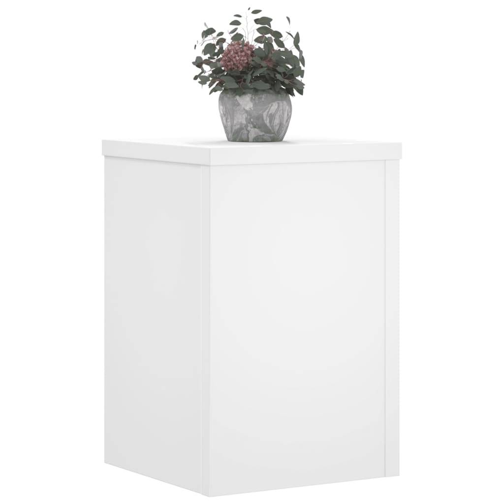Vidaxl - Supports pour plantes 2 pcs blanc 25x25x35 cm bois d'ingénierie vidaXL 852906 - Image 4