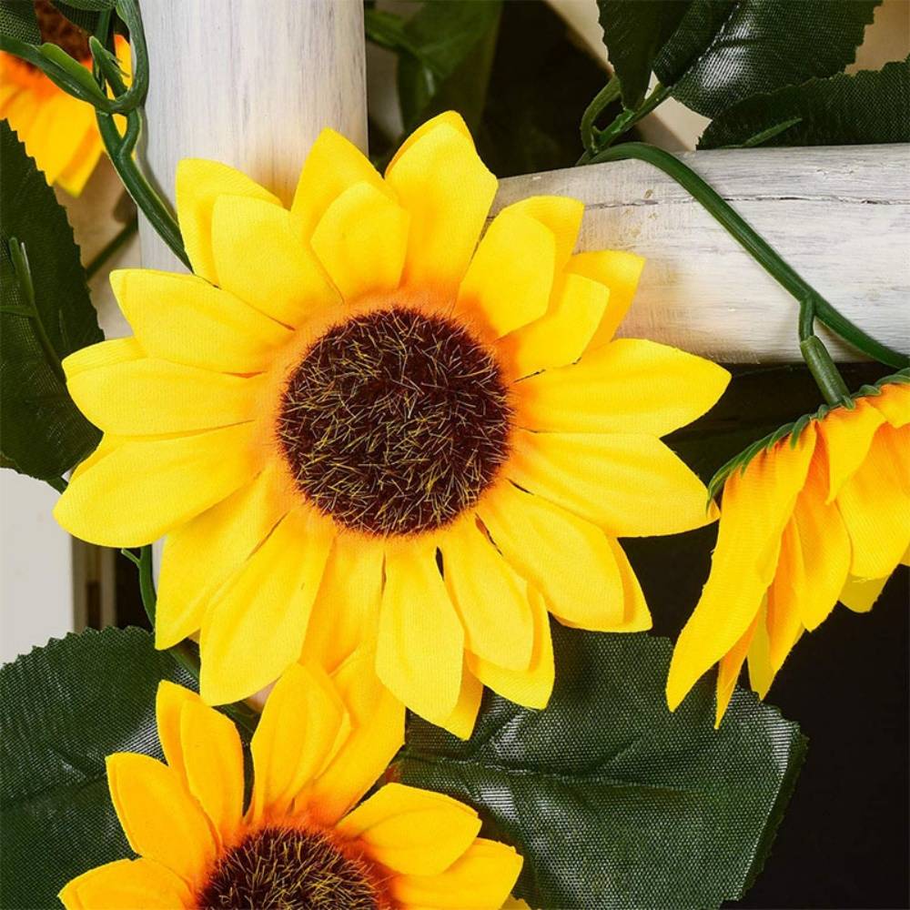 Décoration Tournesol pour Tuyaux - Lot de 2 Guirlandes avec 26 Fleurs - Cache Tuyaux Élégant pour Intérieur - Lytech - Image 3