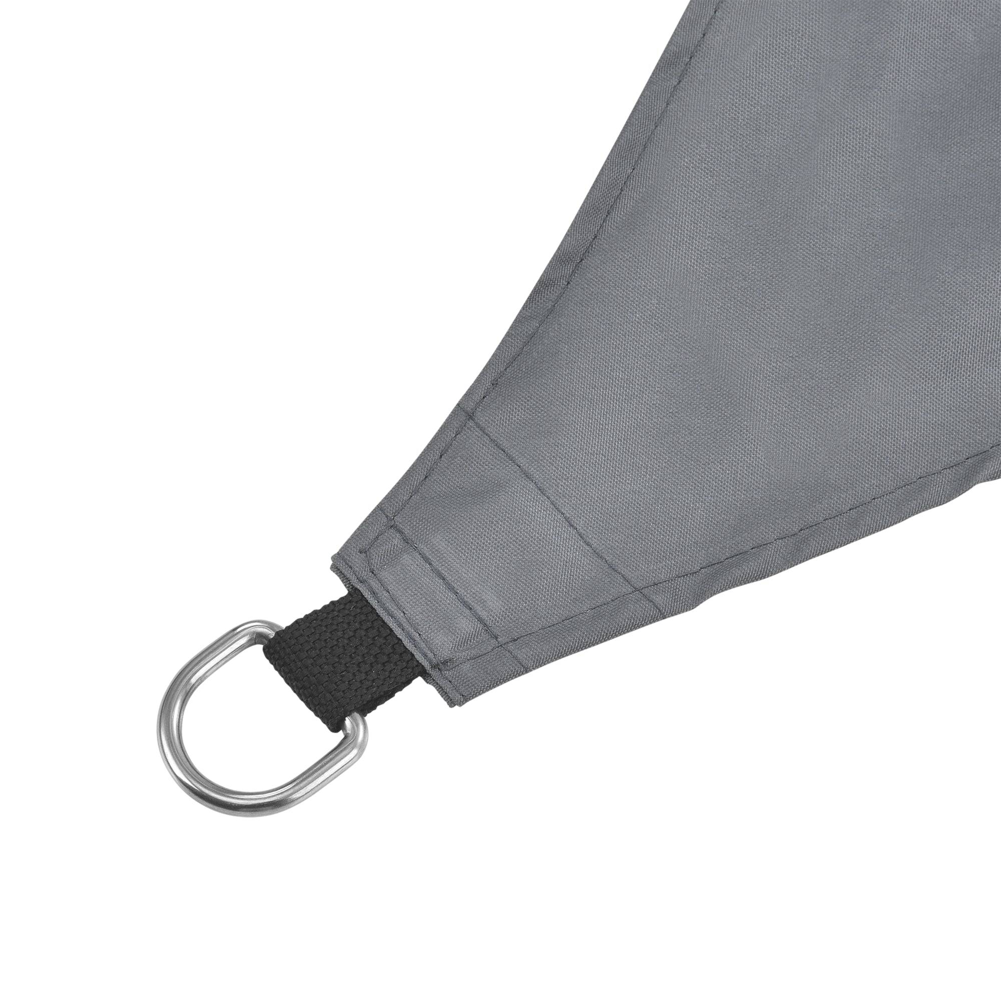 Helloshop26 - Voile d'ombrage toile de protection polyester polyuréthane quadrilatéral 2,5x5 m gris foncé - Image 2