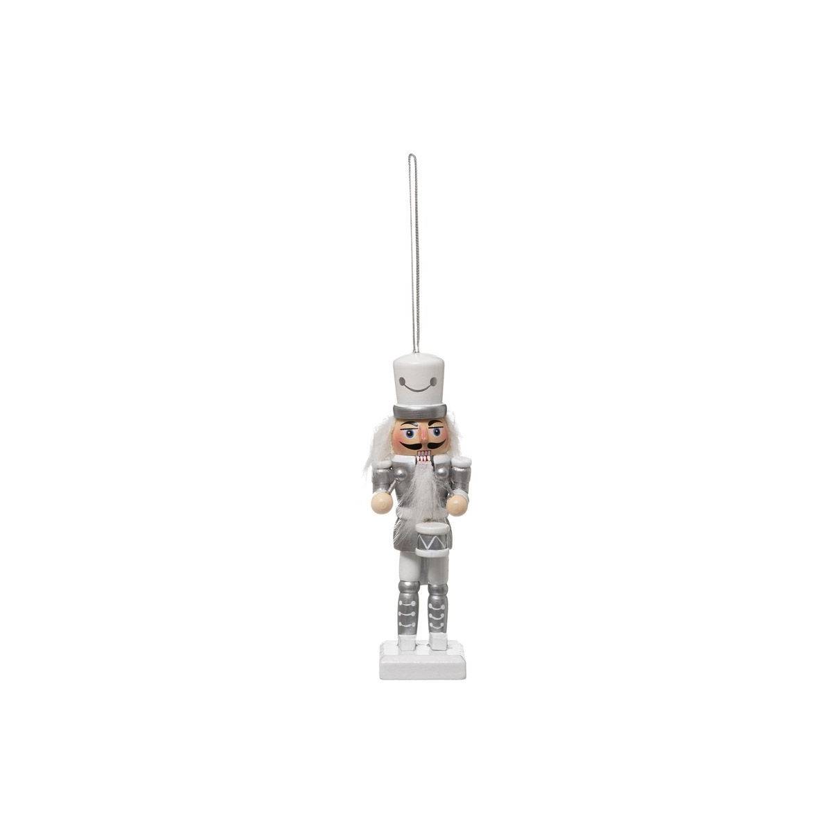 Sujet de Noël Casse Noisette "Polaire" 12cm Blanc