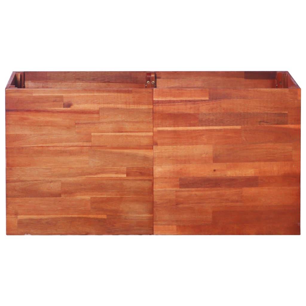 Jardinière lit surélevé plantes fleurs jardin 100 x 50 x 50 cm bois d'acacia - Image 3