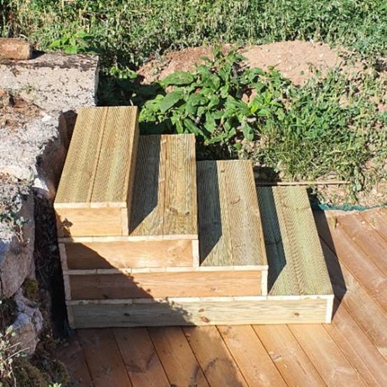 BLOCKY - Marche d'escalier modulable - 2 planches L-60cm H17cm - Image 7