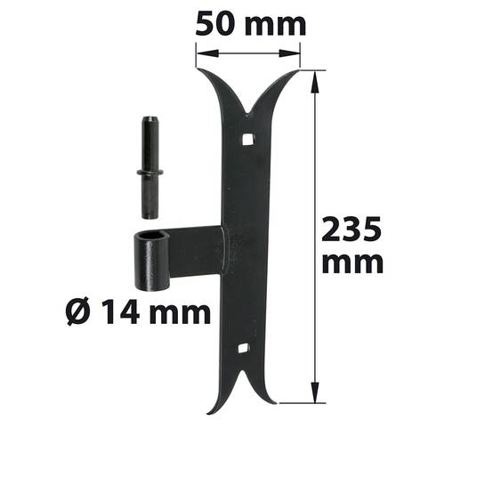 Afbat - Gond tableau acier prépeint, H.235x Diam.14 mm - Image 3
