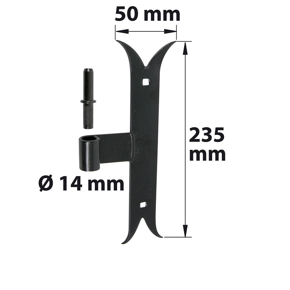 Afbat - Gond tableau acier prépeint, H.235x Diam.14 mm - Image 3