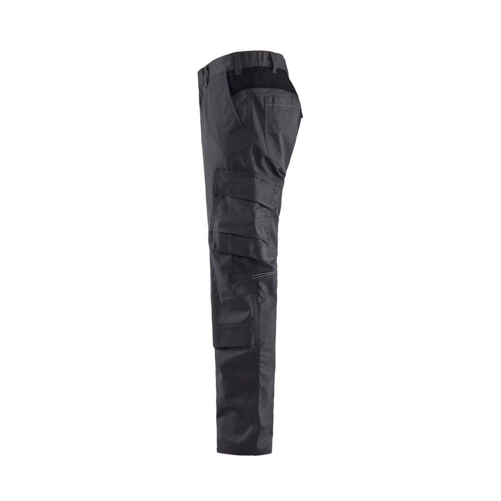 Pantalon industrie avec poches genouillères stretch 2D Gris moyen/Noir | 144818329699 - Blaklader - Image 3