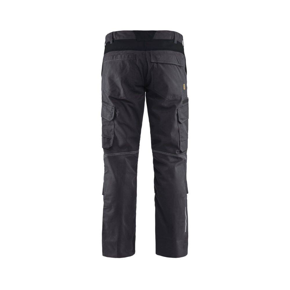 Pantalon industrie avec poches genouillères stretch 2D Gris moyen/Noir | 144818329699 - Blaklader - Image 1
