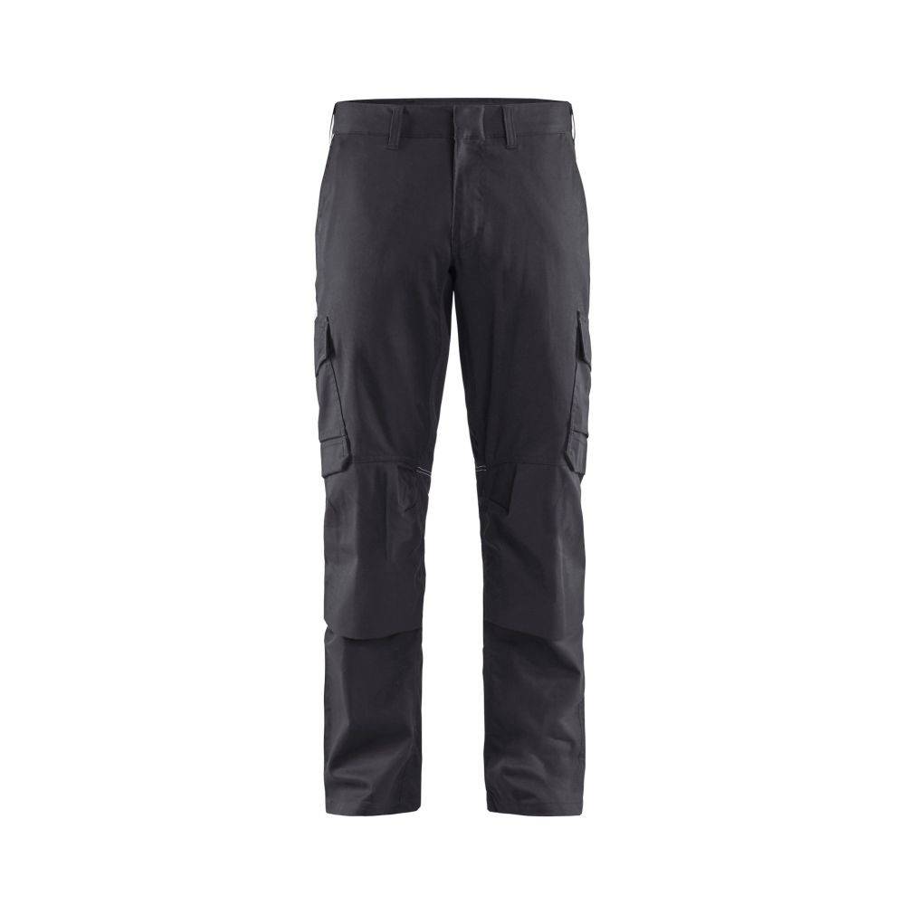 Pantalon industrie avec poches genouillères stretch 2D Gris moyen/Noir | 144818329699 - Blaklader - Image 4