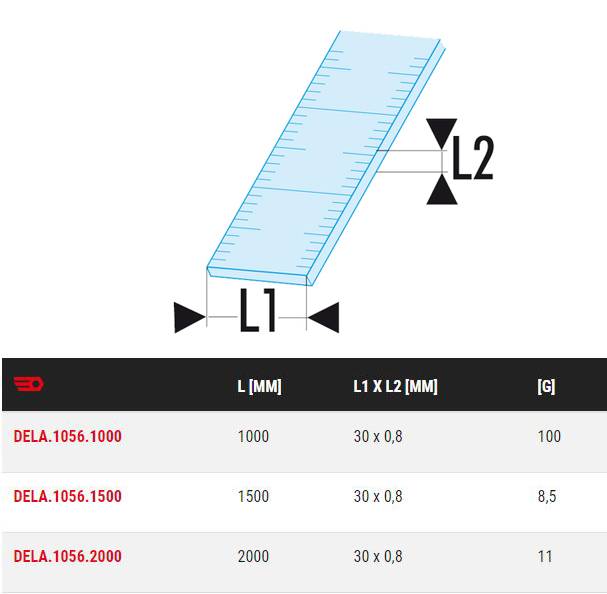 Réglet 'long' semi-rigide inox 1 face 1000mm - FACOM - DELA.1056.1000 - Image 2