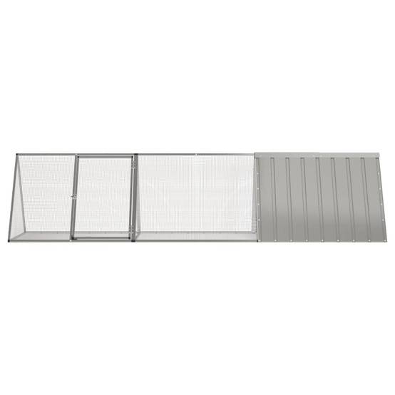 Vidaxl - Cage à lapin grise 302,5 x 80,5 x 71 cm en acier galvanisé vidaXL 3106449 - Image 7