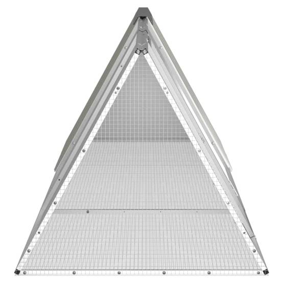 Vidaxl - Cage à lapin grise 302,5 x 80,5 x 71 cm en acier galvanisé vidaXL 3106449 - Image 5
