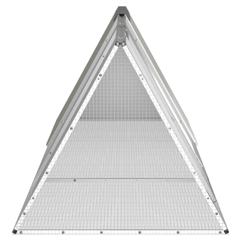 Vidaxl - Cage à lapin grise 302,5 x 80,5 x 71 cm en acier galvanisé vidaXL 3106449 - Image 5