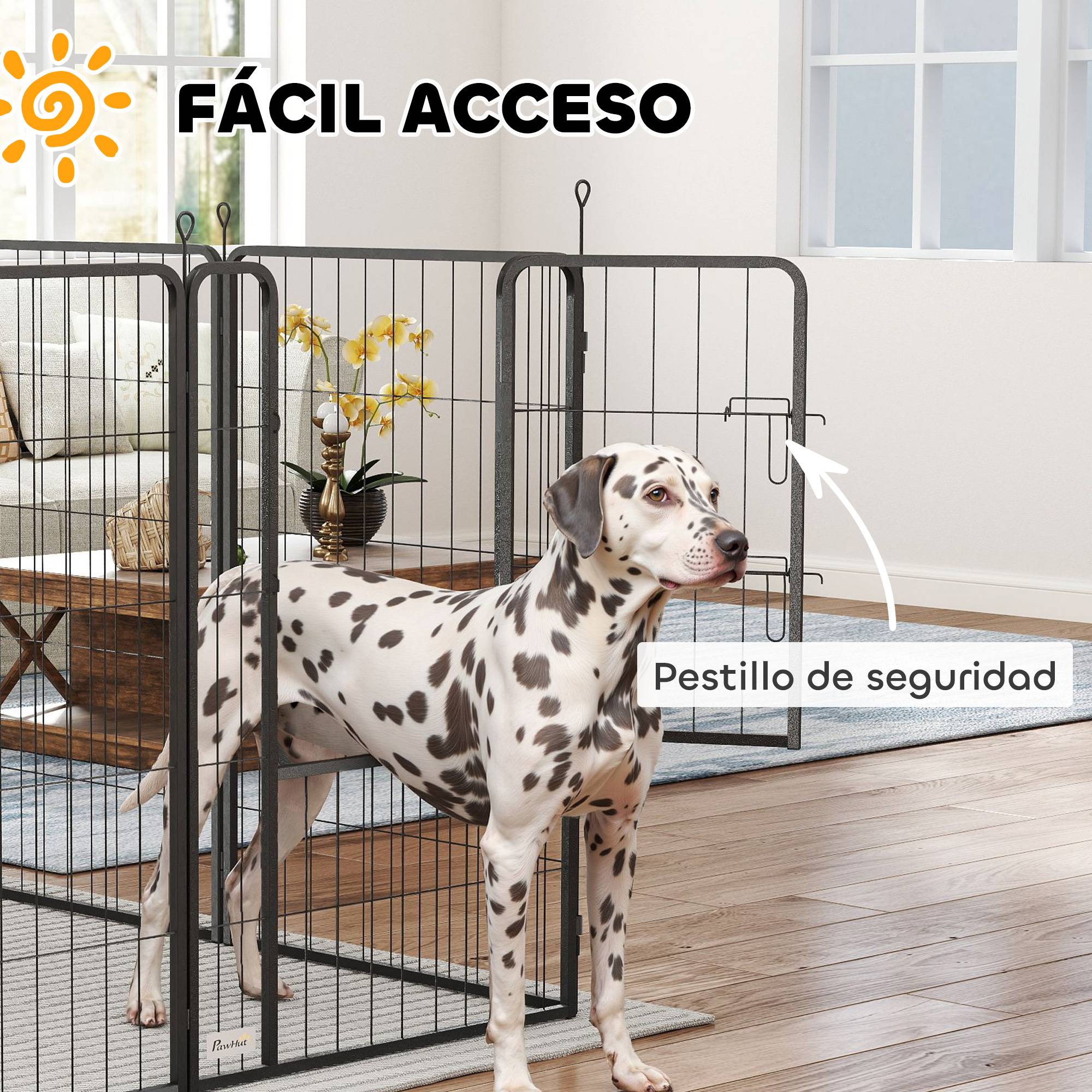 Parc pour chien à 12 panneaux, 100 cm de haut, avec portes pour une utilisation intérieure et extérieure, noir - Image 7