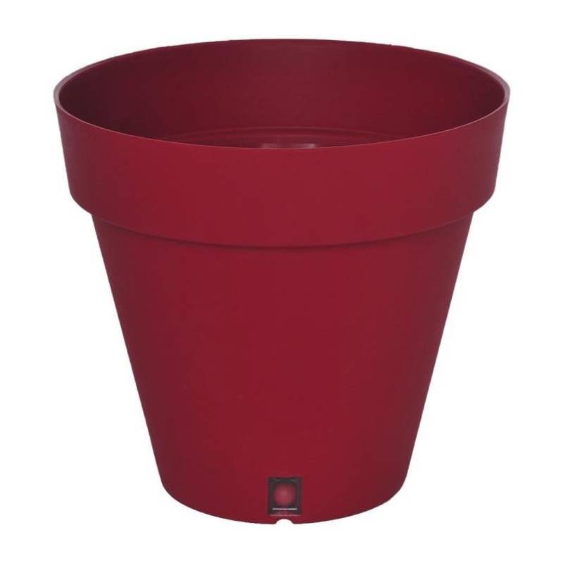 Riss - Bac A Fleurs Rond Riviera Loft - Plastique - Diametre 30 Cm - Rouge - Image 1