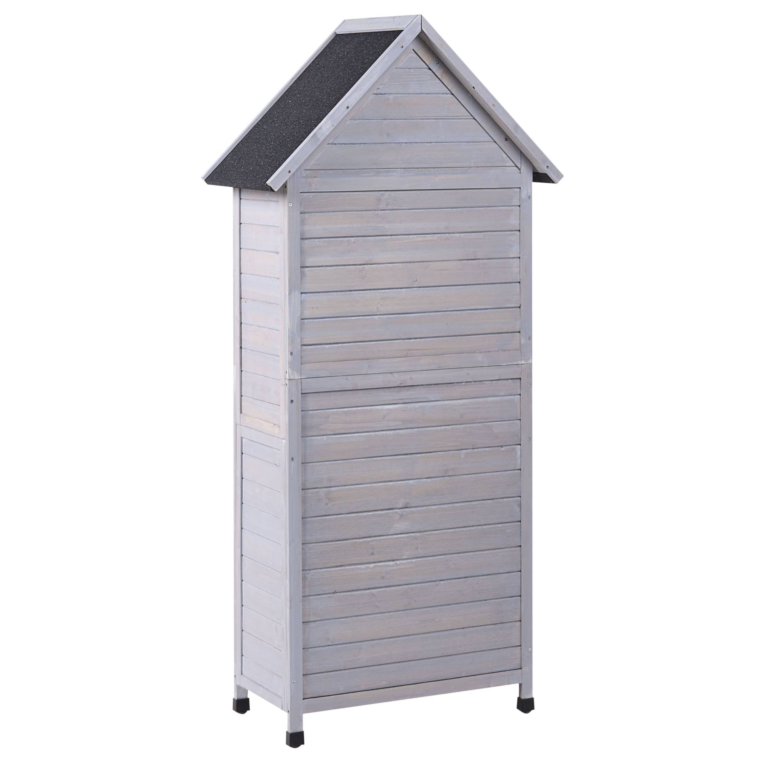 Beliani - Abri de jardin Bois de sapin Gris SENIGA - 85x46x183- Beliani - Image 6
