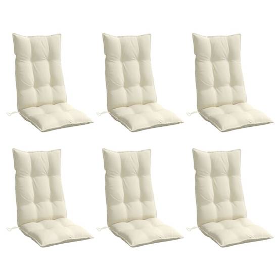 PANGIVO - Coussins de chaise à dossier haut tissu oxford crème 120 x 50 x 7 cm, poids:10.95kg - PANGIVO - Image 3