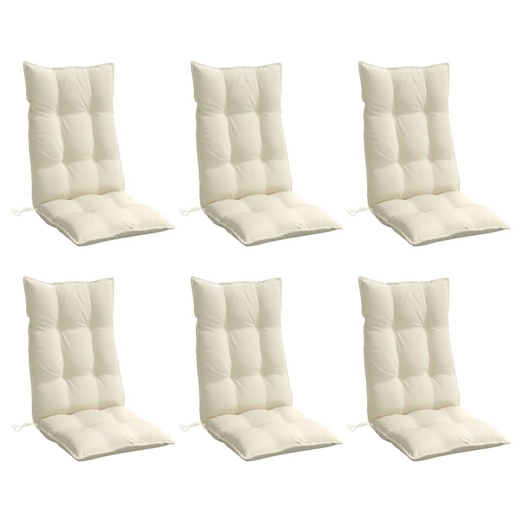 PANGIVO - Coussins de chaise à dossier haut tissu oxford crème 120 x 50 x 7 cm, poids:10.95kg - PANGIVO - Image 3