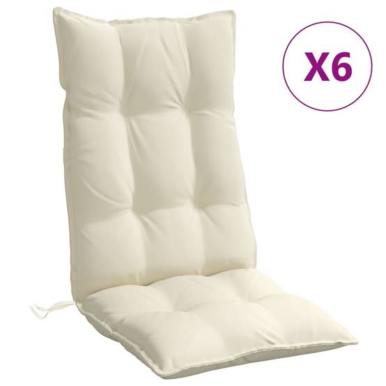 PANGIVO - Coussins de chaise à dossier haut tissu oxford crème 120 x 50 x 7 cm, poids:10.95kg - PANGIVO - Image 2