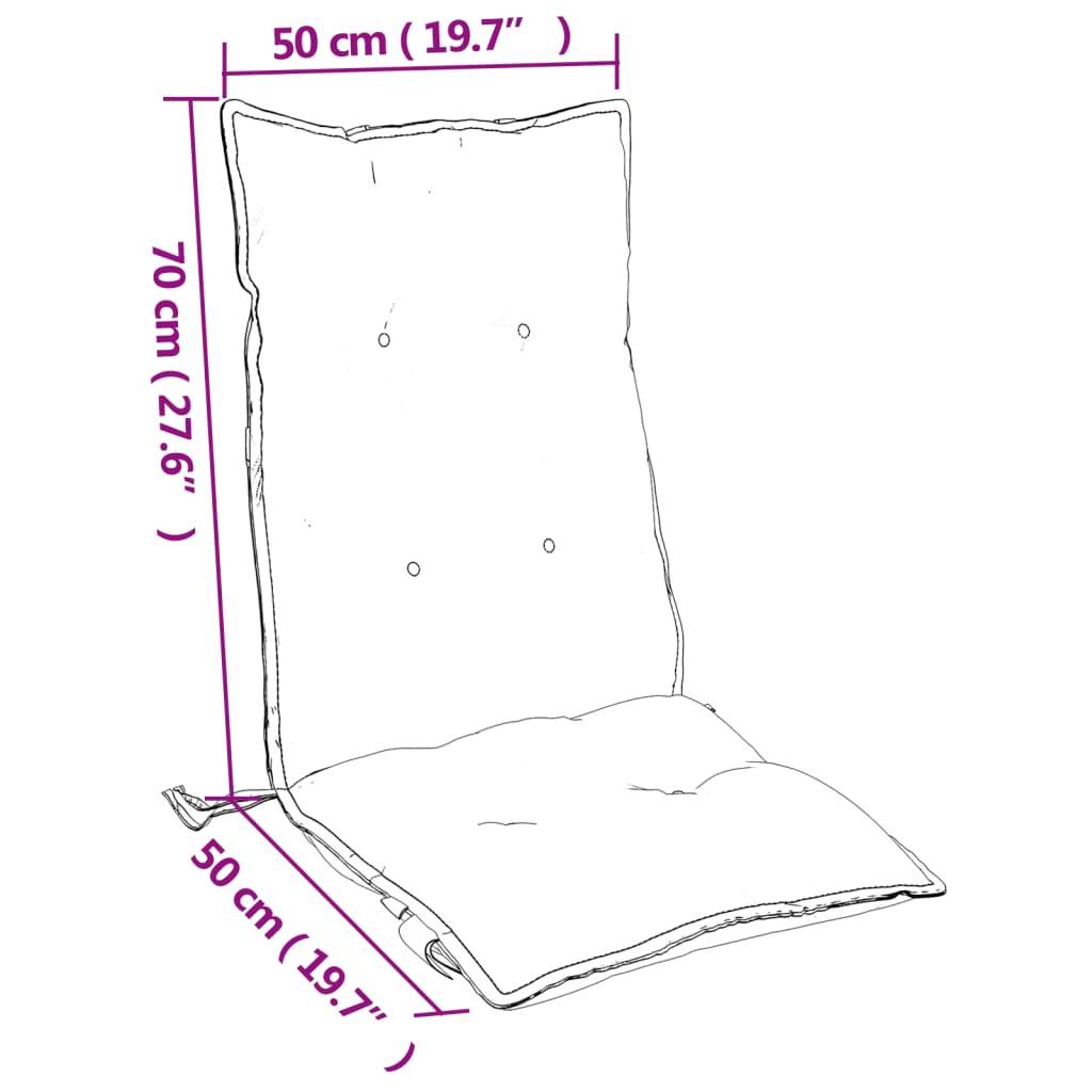 PANGIVO - Coussins de chaise à dossier haut tissu oxford crème 120 x 50 x 7 cm, poids:10.95kg - PANGIVO - Image 10