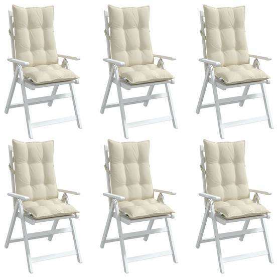 PANGIVO - Coussins de chaise à dossier haut tissu oxford crème 120 x 50 x 7 cm, poids:10.95kg - PANGIVO - Image 4