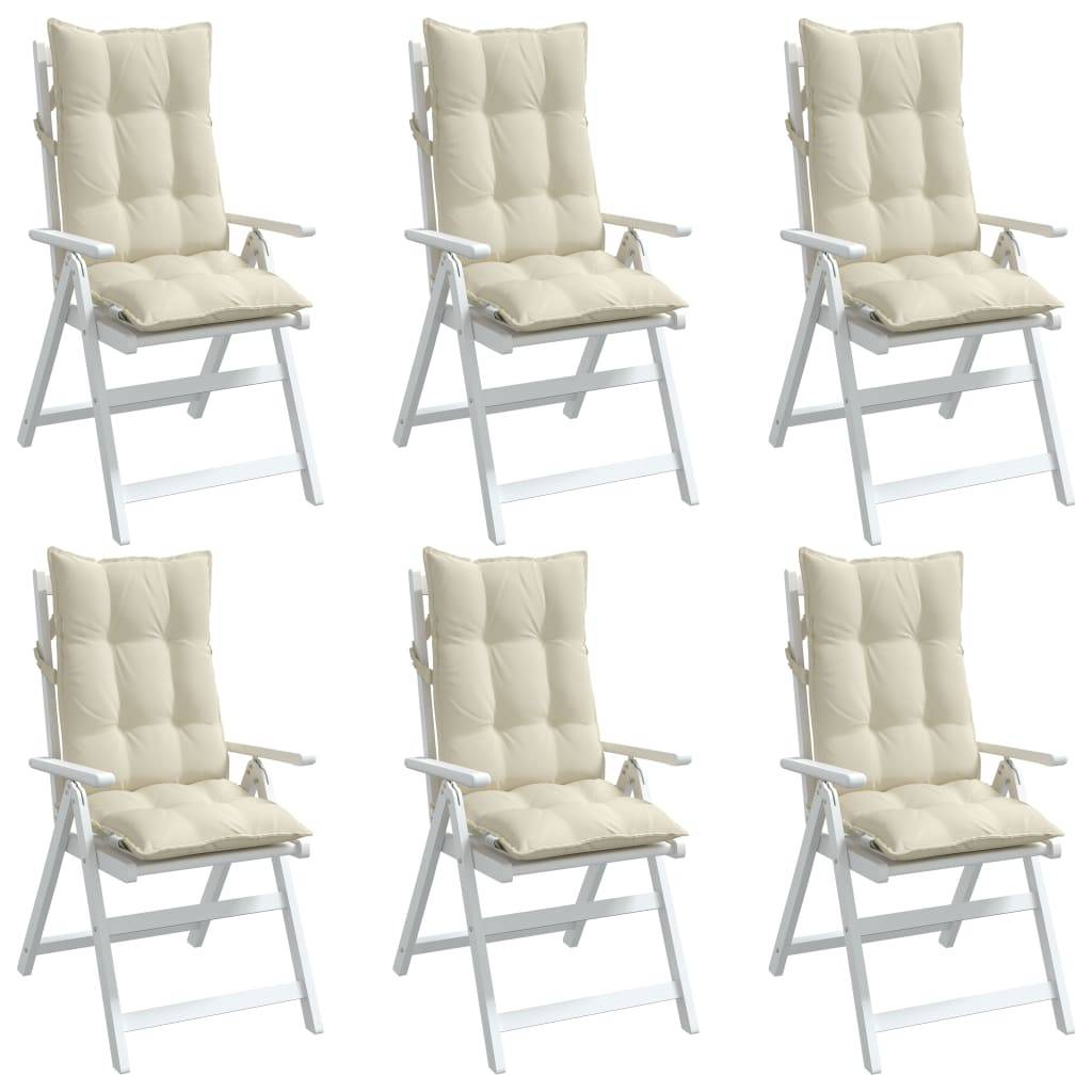 PANGIVO - Coussins de chaise à dossier haut tissu oxford crème 120 x 50 x 7 cm, poids:10.95kg - PANGIVO - Image 4