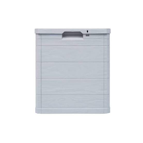 Coffre de jardin en résine 90 Litres Gris Taupe 42 x 44 x 50cm TOOMAX - Image 4