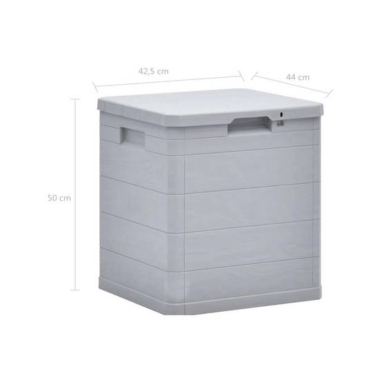Coffre de jardin en résine 90 Litres Gris Taupe 42 x 44 x 50cm TOOMAX - Image 2