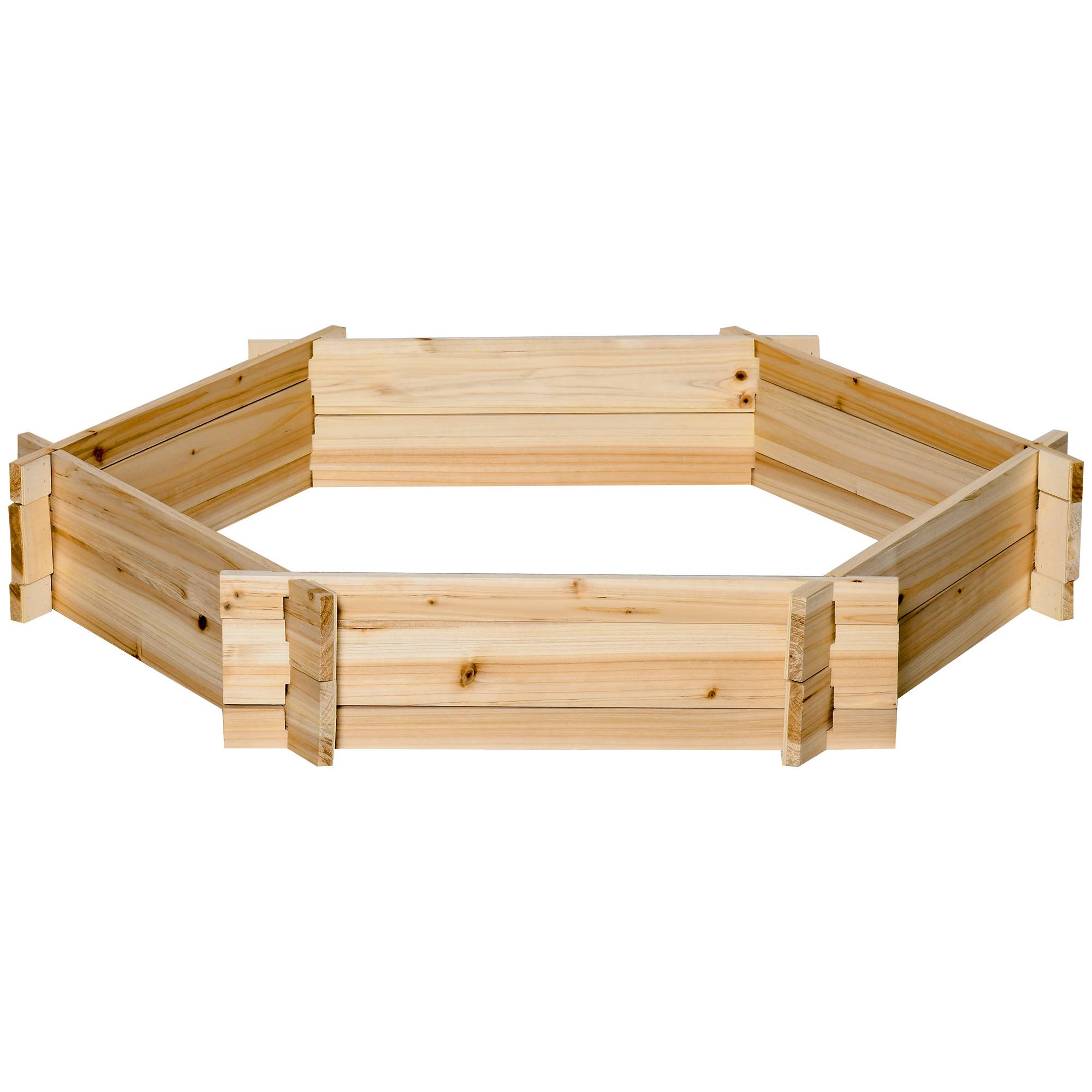 Sans Marque - Potager sans fond structure emboîtable bois 100x92x16 cm - Image 2