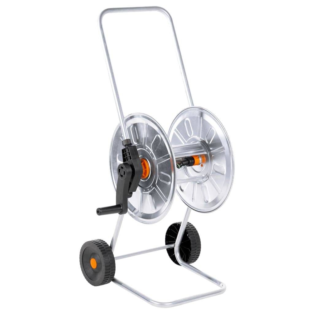 PANGIVO - Chariot enrouleur de tuyau acier argenté et noir 48 x 41.5 x 88 cm - PANGIVO - Image 1