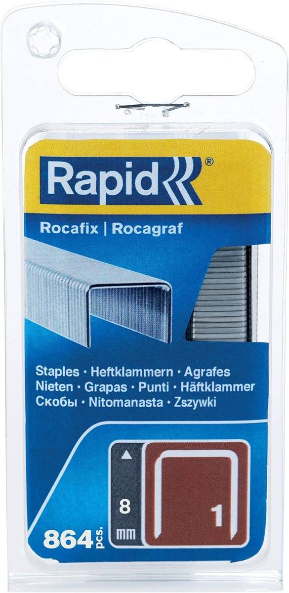 Agrafes en fil plat galvanisés n° 1/08 mm - 864 pièces - Blister - RAPID-ISABERG - 40109539 - Image 1
