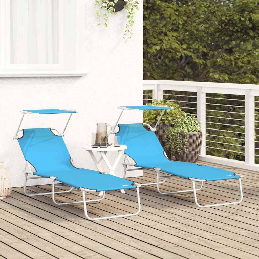 Vidaxl - Transat 2 pc Polyester Bleu vif vidaXL 42003065 - Image 4
