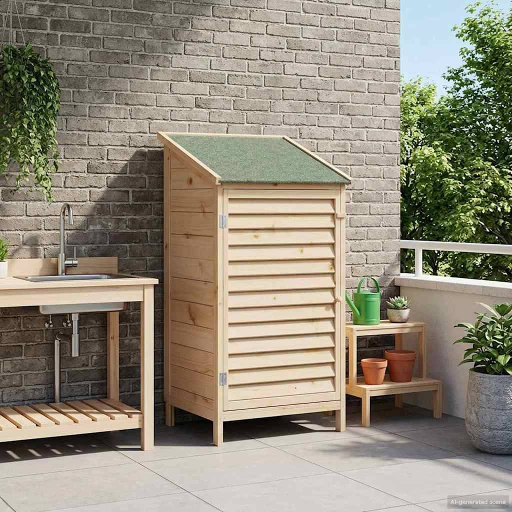 PANGIVO - Abri de jardin bois de sapin naturel 59 x 56 x 113.5 cm, poids:13.64kg - PANGIVO - Image 1