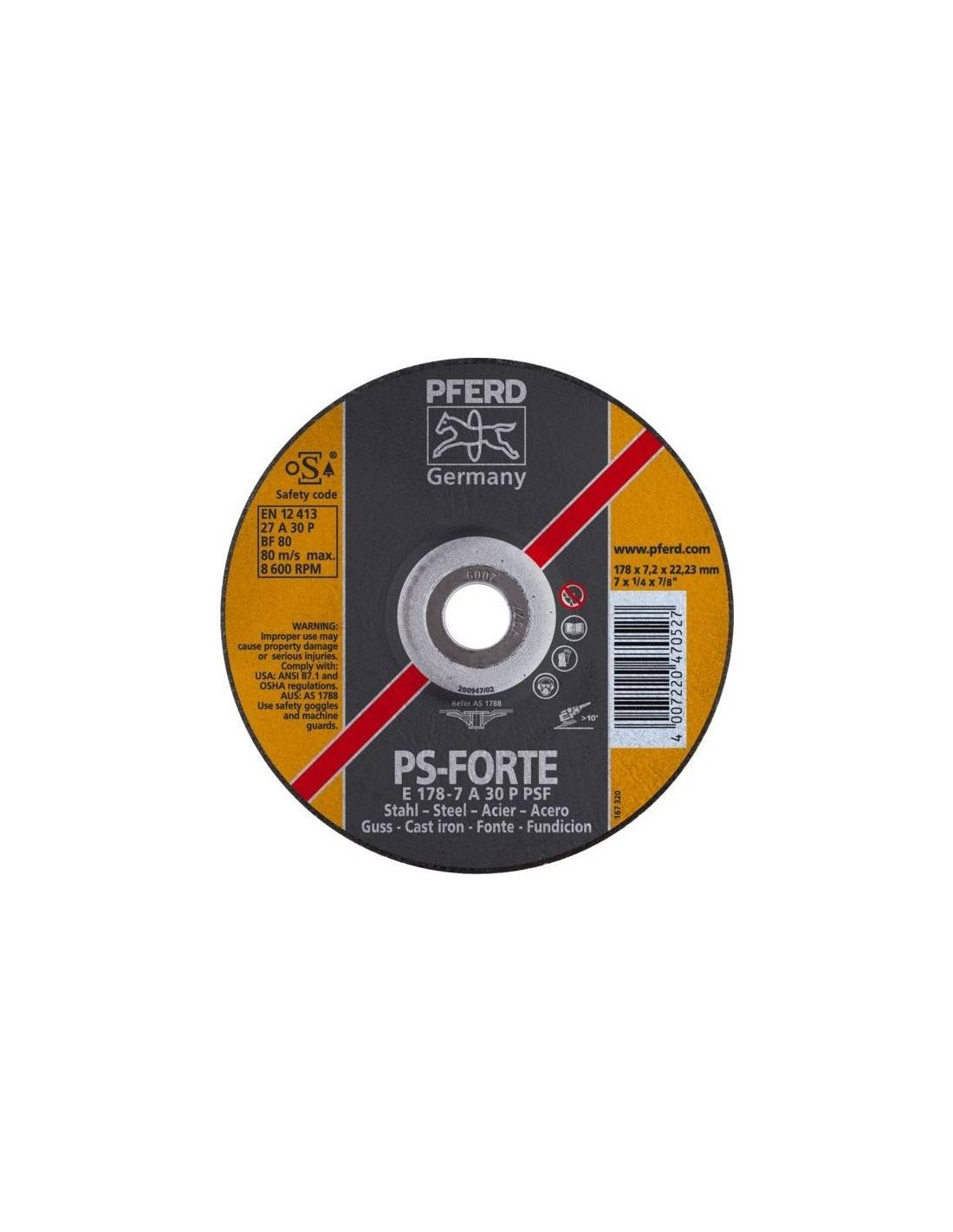 Disque à ébarber Pferd Acier/fonte ébarbage Puissant Et Précis Sur Acier Et Fonte. - Pferd