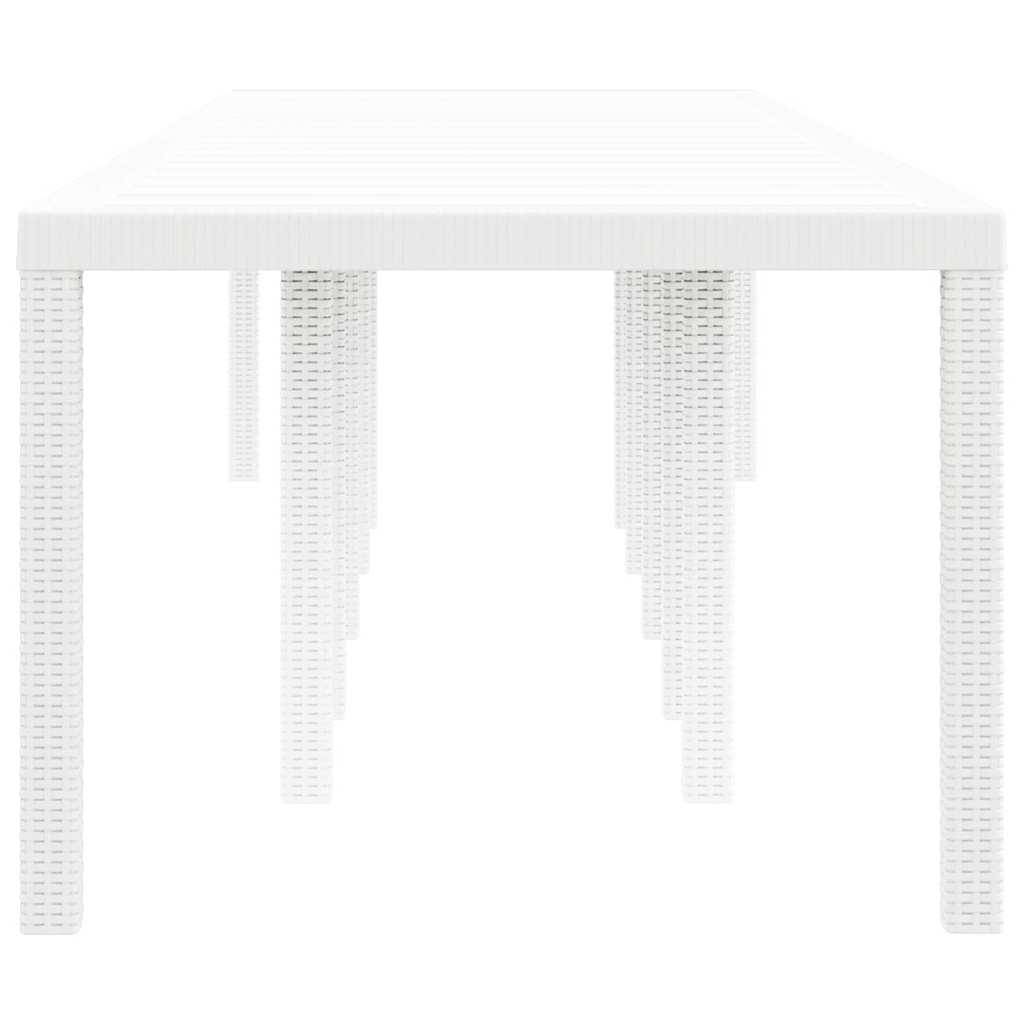 Table de Banquet Extérieure 350cm Blanche en Résine Tressée, Capacité XXL pour Jardin et Terrasse – ComfortXL Outdoor Living - Image 5