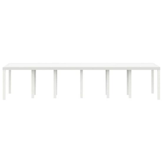 Table de Banquet Extérieure 350cm Blanche en Résine Tressée, Capacité XXL pour Jardin et Terrasse – ComfortXL Outdoor Living - Image 4
