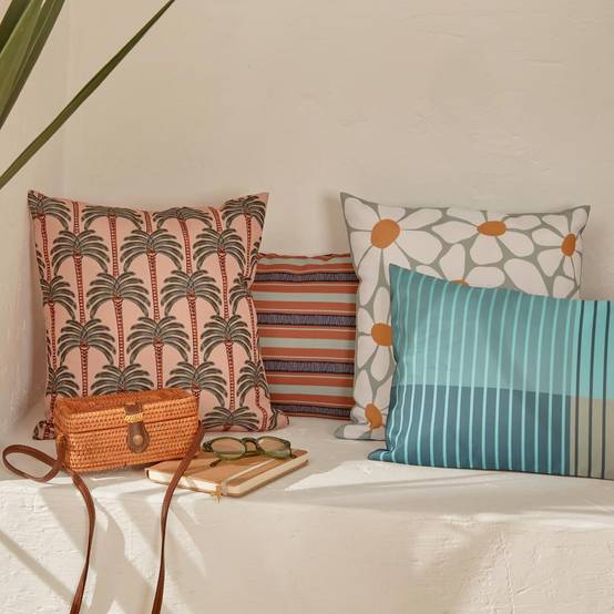 Housse de Coussin Extérieur "Albin" 40x40cm Beige Lin - Image 3