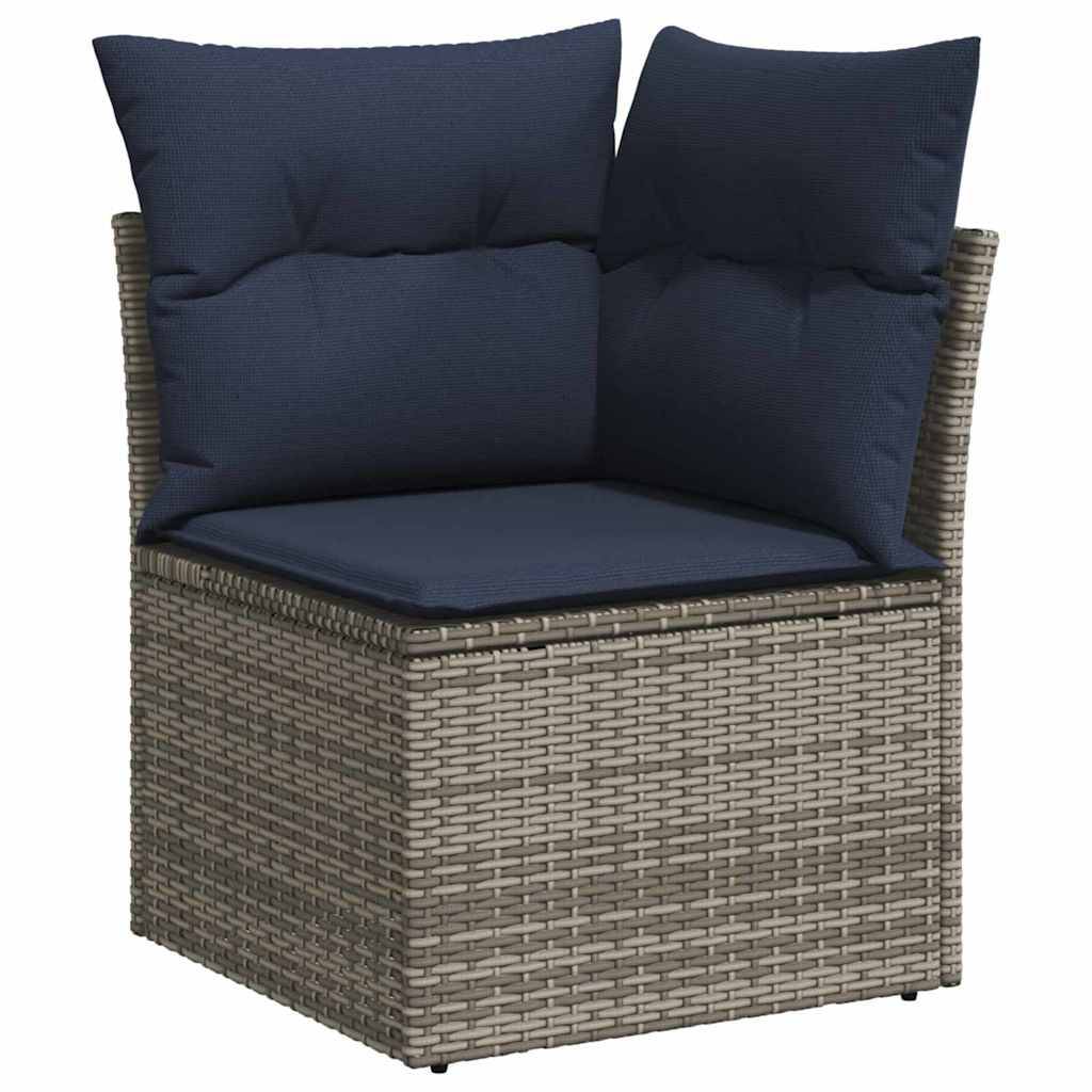 Vidaxl - Ensemble de canapé de jardin 11 pcs Gris Poly rotin vidaXL 3348361 - Image 7