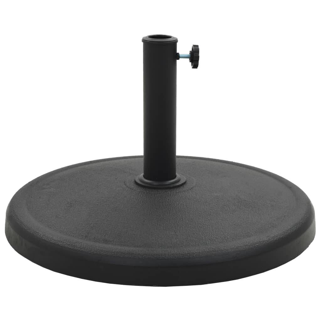 Helloshop26 - Pied base socle rond de parasol Polyrésine 19 kg noir - Image 1