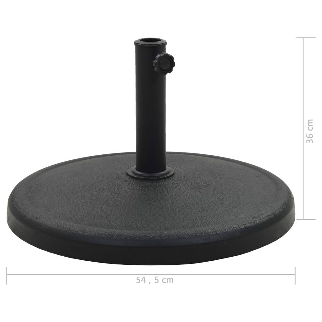 Helloshop26 - Pied base socle rond de parasol Polyrésine 19 kg noir - Image 5