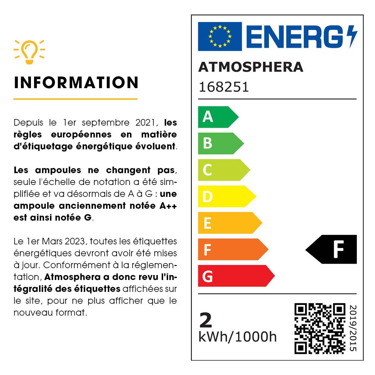 Atmosphera - Ampoule LED "Standard" ambre D4,5cm E14 - Atmosphera Créateur d'intérieur - Image 5