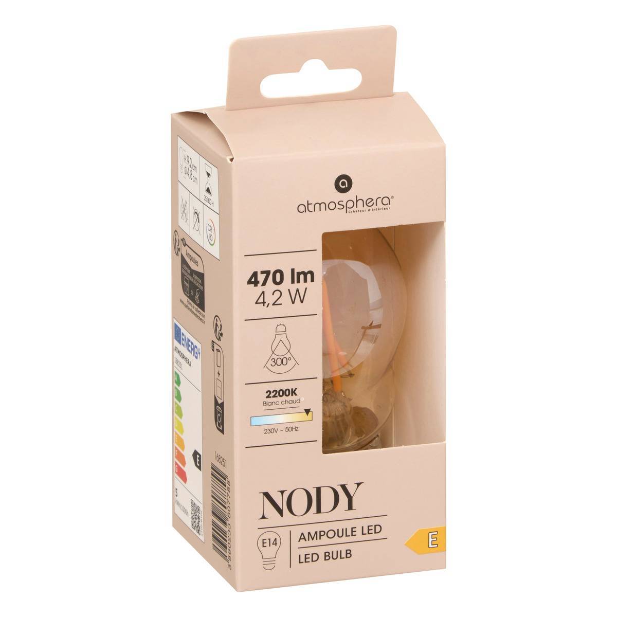 Atmosphera - Ampoule LED "Standard" ambre D4,5cm E14 - Atmosphera Créateur d'intérieur - Image 3