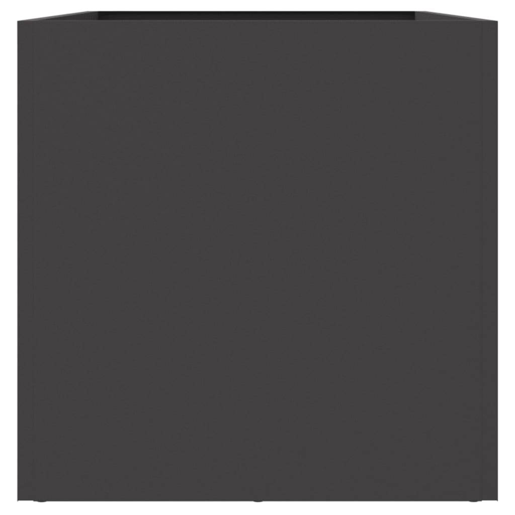 Jardinière - Bac à fleurs - Pot de fleurs noir 62x30x29 cm acier - Image 6