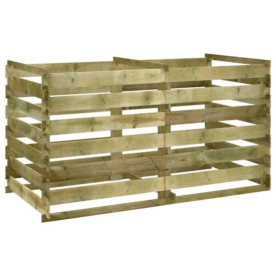 Grand composteur bois traité 1458L pour important volume déchets 180x90x90cm – ComfortXL Outdoor Living - Image 2