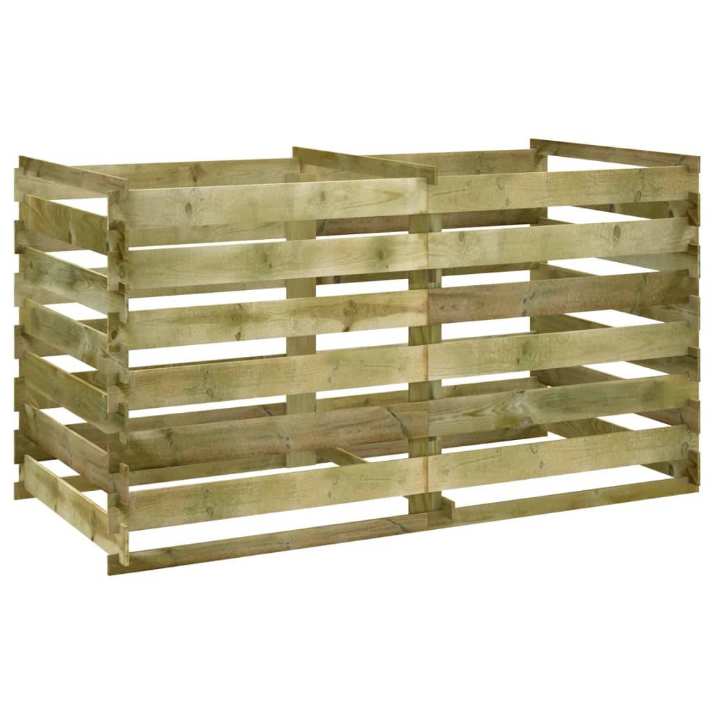 Grand composteur bois traité 1458L pour important volume déchets 180x90x90cm – ComfortXL Outdoor Living - Image 2