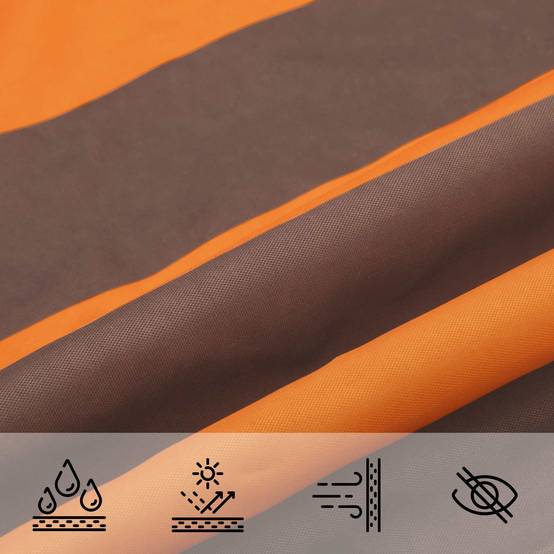 PANGIVO - Voile d'ombrage polyester oxford orange et marron 350 x 250 cm - PANGIVO - Image 5