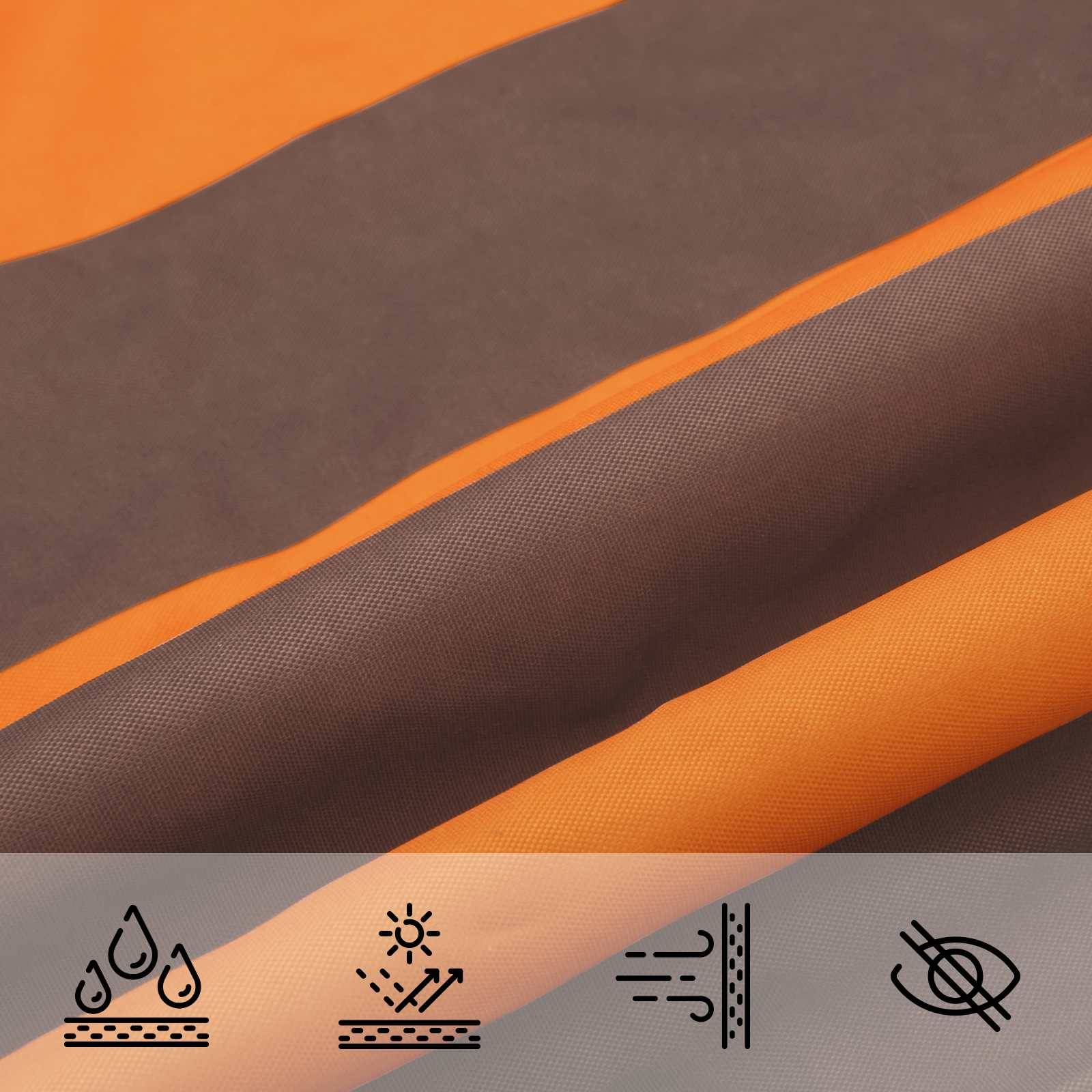 PANGIVO - Voile d'ombrage polyester oxford orange et marron 350 x 250 cm - PANGIVO - Image 5